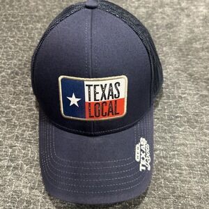 HEB H-E-B Texas Roots Employee Hat Cap Snap Back Mens Blue Mesh Trucker Texas
